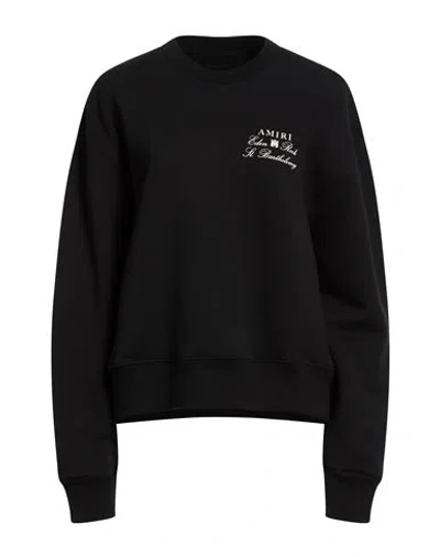 Amiri Woman Sweatshirt Black Size L Cotton