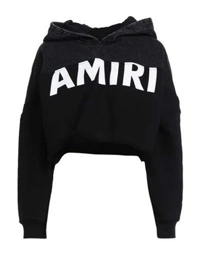 Amiri Woman Sweatshirt Black Size L Cotton