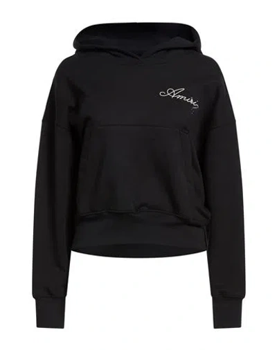 Amiri Woman Sweatshirt Black Size L Cotton, Elastane