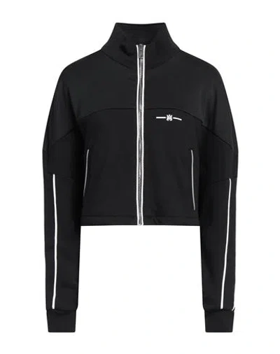 Amiri Woman Sweatshirt Black Size L Polyester, Cotton