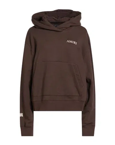 Amiri Woman Sweatshirt Chocolate Brown Size L Cotton In Burgundy