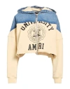 Amiri Woman Sweatshirt Cream Size L Cotton In White