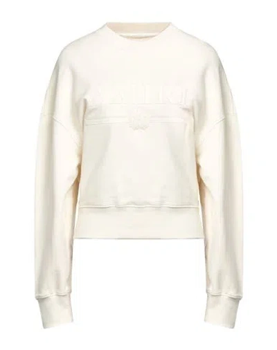 Amiri Woman Sweatshirt Cream Size S Cotton In White