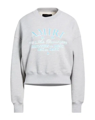 Amiri Woman Sweatshirt Grey Size S Cotton In Gray