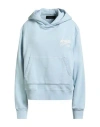 Amiri Woman Sweatshirt Light Blue Size L Cotton In Blue