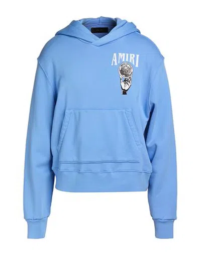 Amiri Woman Sweatshirt Light Blue Size Xl Cotton