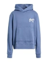 Amiri Woman Sweatshirt Slate Blue Size L Cotton In Blue