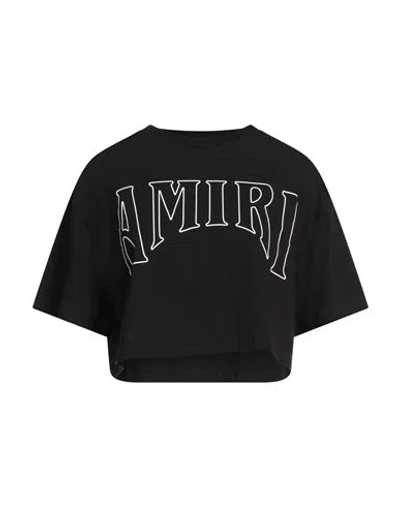Amiri Woman T-shirt Black Size L Cotton