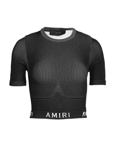 Amiri Woman T-shirt Black Size S Polypropylene, Polyamide, Elastane
