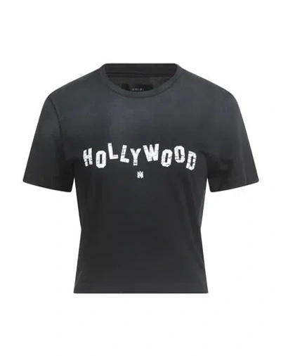 Amiri Woman T-shirt Black Size S Cotton