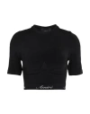 Amiri Logo Embroidered Seamless Crop Top In Black