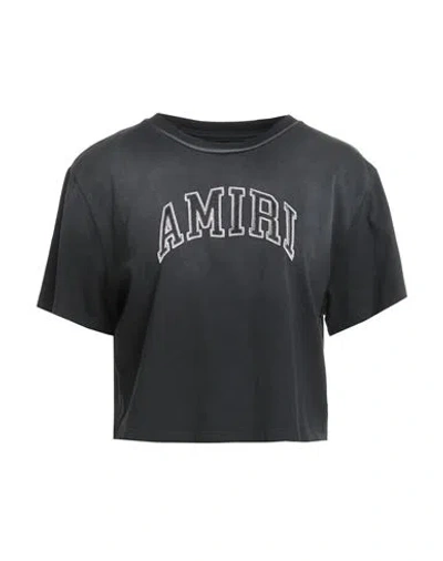 Amiri Woman T-shirt Black Size Xs Cotton In Brown