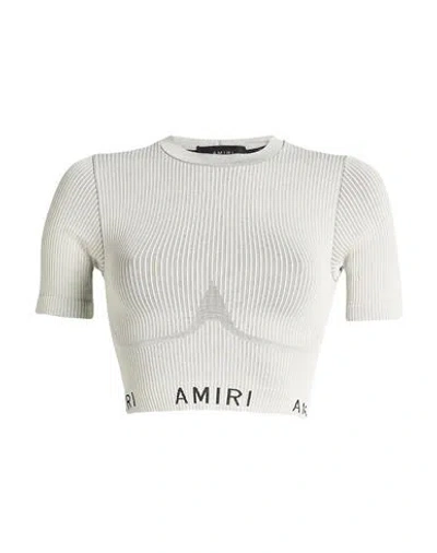 Amiri Woman T-shirt Grey Size M Polypropylene, Polyamide, Elastane