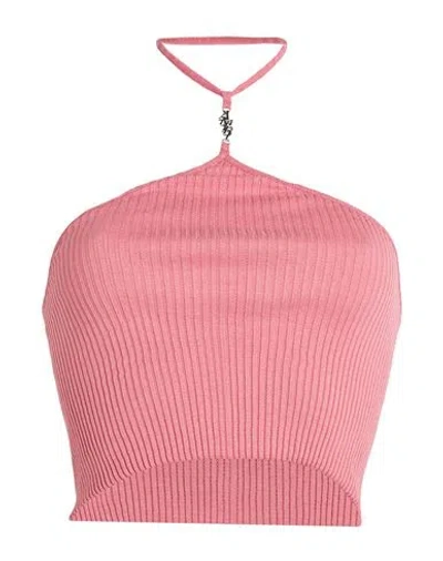 Amiri Woman Top Antique Rose Size M/l Cotton, Silk In Pink