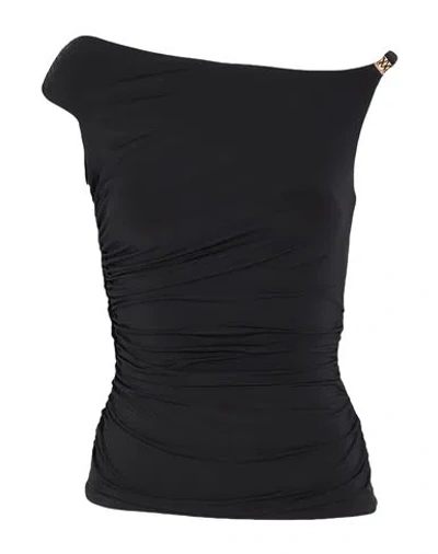 Amiri Woman Top Black Size 8 Viscose, Elastane