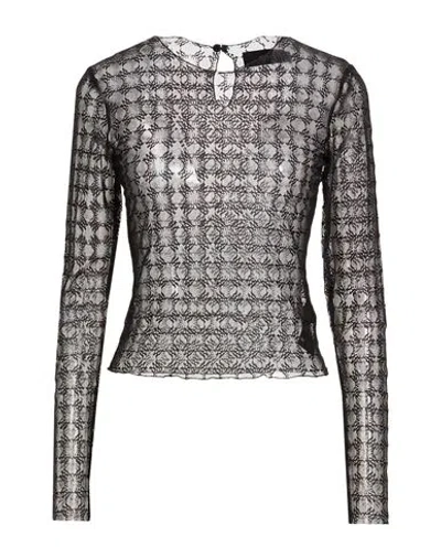 Amiri Woman Top Black Size L Polyester, Elastane In Multi
