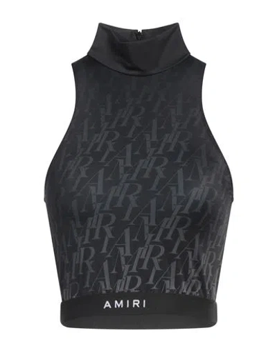Amiri Woman Top Black Size M Polyester, Elastane