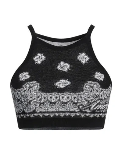 Amiri Woman Top Black Size Xs Cotton
