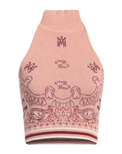 Amiri Woman Top Blush Size M Cotton, Viscose, Polyamide In Pink