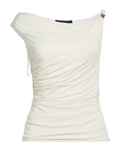 Amiri Woman Top Cream Size 8 Viscose, Elastane In White