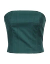 Amiri Strapless Bustier Top In Green