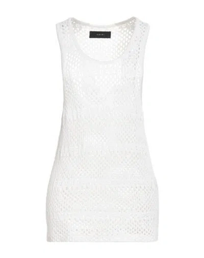Amiri Woman Top Ivory Size M Cotton, Cashmere In White