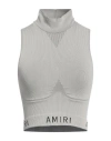 Amiri Gray Mock Neck Sport Bra In Grey