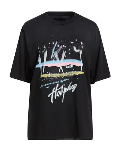 Amiri Woman T-shirt Black Size L Cotton
