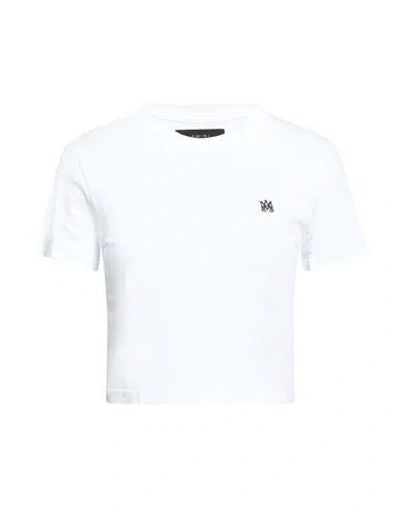Amiri Woman T-shirt White Size L Cotton