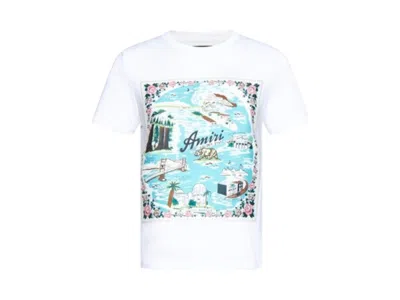 Pre-owned Amiri Women's  California Hawaiian Tee Shirt In White