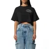 Amiri Women's Arts District Cropped T-shirt In Black