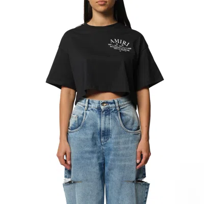 Amiri Women's Arts District Cropped T-shirt In Black