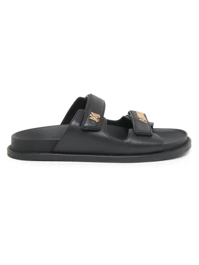 Amiri Boardwalk Logo-plaque Sandals In Black