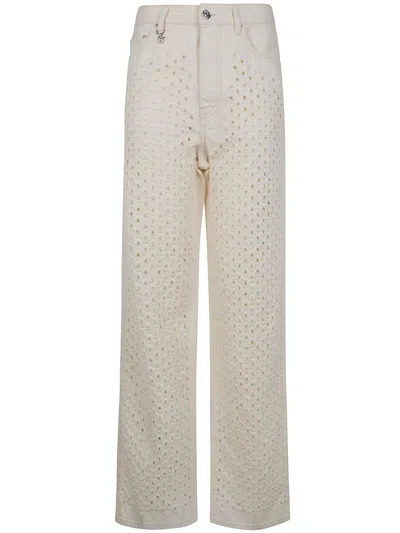 Amiri Women Boucle Denim Straight Jeans In Multi