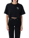 Amiri Crop Leo Tee Logo In Black