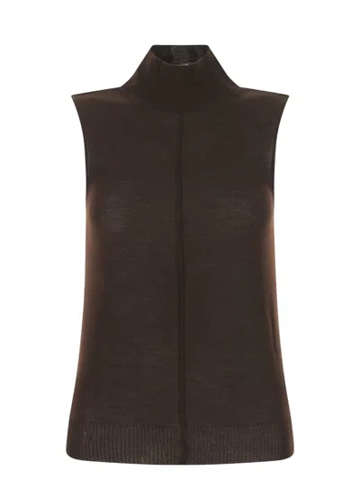 AMIRI WOMEN'S CHOCOLATE CASHMERE TOP