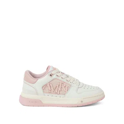 Amiri Women's Classic Low Sneakers In White/pink