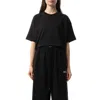 Amiri Women's Embroidered Cropped T-shirt In Black