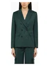 Amiri Forest Green Double-breasted Jacket In Wool