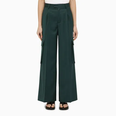 AMIRI WOMEN'S FOREST WOOL TROUSERS