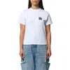 Amiri Logo T-shirt With Ribbed Crew Neck In White