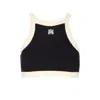 Amiri Cropped Tank Top Embroidered Logo