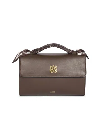 Amiri Women's Ma Leather Top Handle Bag In Brown