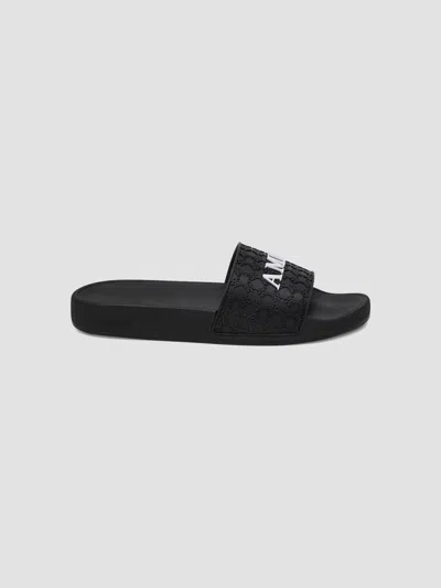 Amiri Women's Ma Quad Monogram Pool Slides In Black