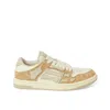 Amiri Ma Quad Skel Top Low Sneakers In Birch