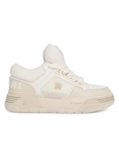 Amiri Ma-1 Mesh & Leather Chunky Sneakers In Alabaster