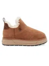 Amiri Women's Malibu Shearling-lined Suede Boots In Brown