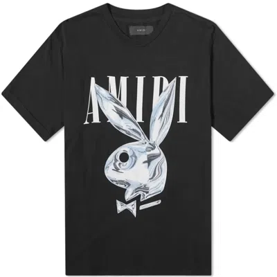 Amiri Women's Metallic Playboy Bunny T-shirt In Black