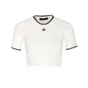 Amiri Crewneck Crop Top Contrast Trim