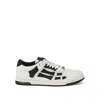 Amiri 'skel Top Low' White And Black Sneaker With Logo Patch On The Tongue And Contrasting Details On The In White/black